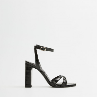 Croc Effect Sandals