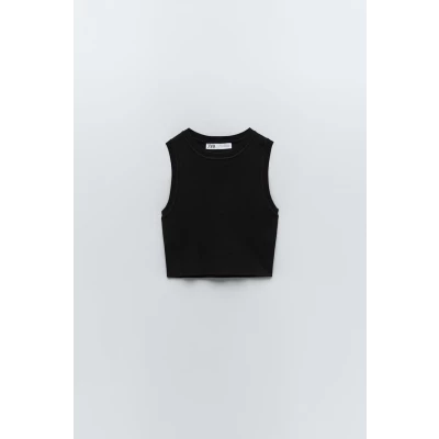 Cropped Knit Top