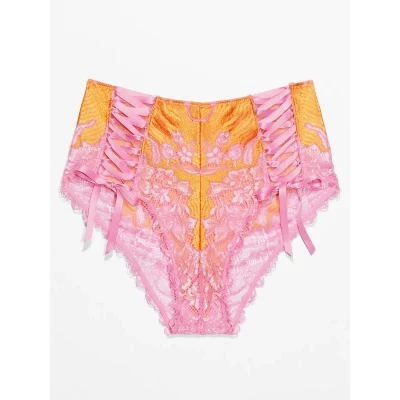 Lace'd Up Strappy Short in Multi & Orange & Pink | SAVAGE X FENTY