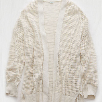Aerie Real Free Cardigan Womens Heather Frost