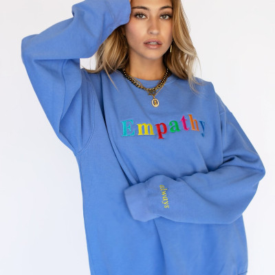 'Empathy, Always' Royal Blue Crewneck