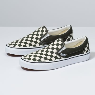 Vans Checkerboard Slip-On (Forest Night/True White)