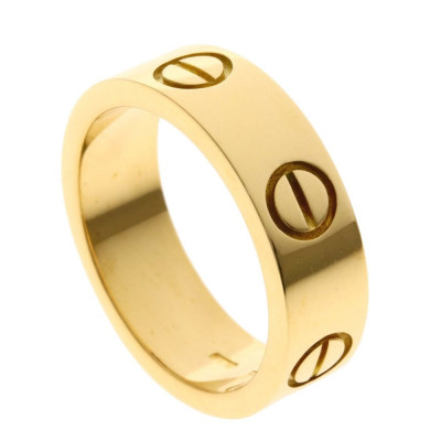 Cartier K18 Yellow Gold Ring Love Ring #50