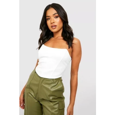 Petite Seam Detail Scuba Corset