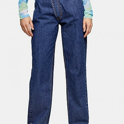 *Asymmetric Boy Jeans By Topshop Boutique - Mid Stone