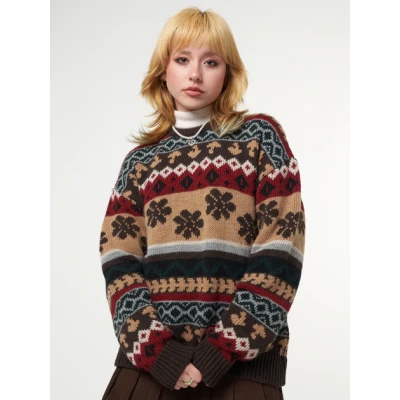 Granny Jacquard Knit Jumper