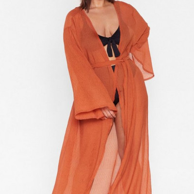 Wassup Beaches Plus Cover-Up Kimono