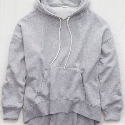 Aerie Oversized Weekend Hoodie Womens Medium Heather Gray