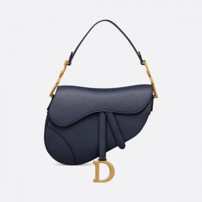 Saddle Bag Indigo Blue Grained Calfskin