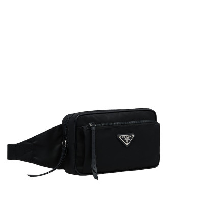 Nylon And Leather Belt Bag