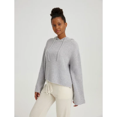 Drawstring Cashmere Hoodie