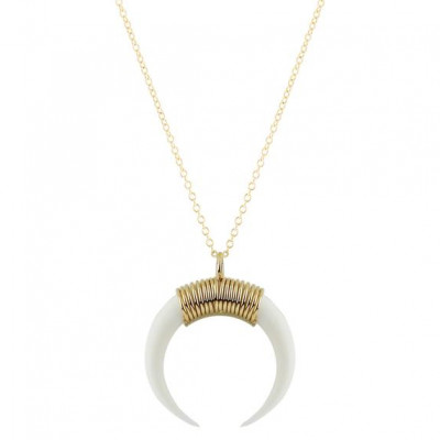 Natural Bone Horn Necklace