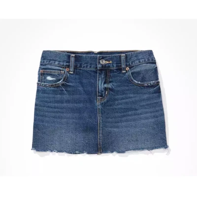AE Low-Rise Denim Mini Skirt