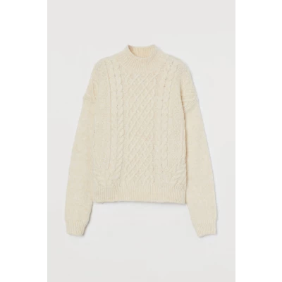 H & M - Cable-knit Sweater - White