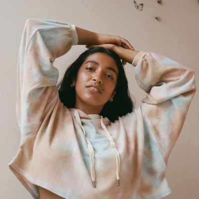 Out From Under Jenny Tie-Dye Cropped Hoodie Sweatshirt