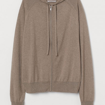 Cashmere-Blend Hooded Jacket