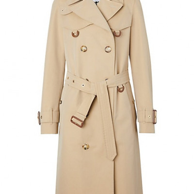 Burberry Womens Islington Double-Breasted Trench Coat - Honey - Size