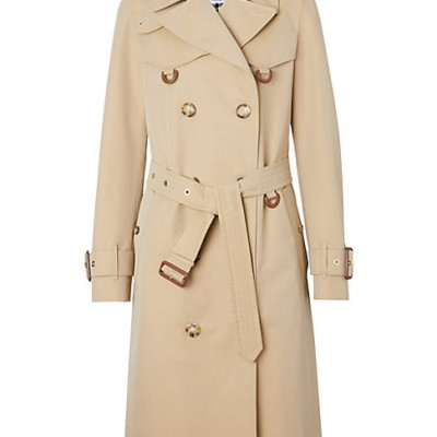 Burberry Womens Islington Double-Breasted Trench Coat - Honey -