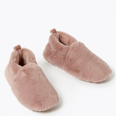 Faux Fur Slipper Boots