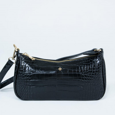 Peta & Jain Piper Bag Black Croc