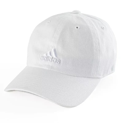 Womens adidas Saturday Relaxed Baseball Cap, White