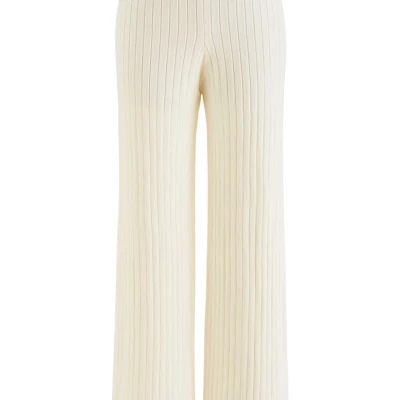 Rib knit pants