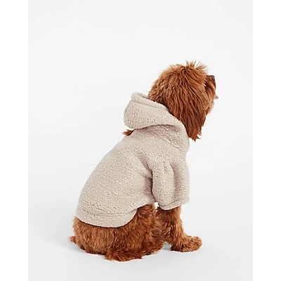 Cozy Sherpa Dog Hoodie Neutral Womens