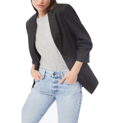Womens Frame Pleat Boyfriend Blazer