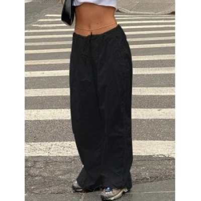 Size Friendly Low Waist Parachute Cargo Pants