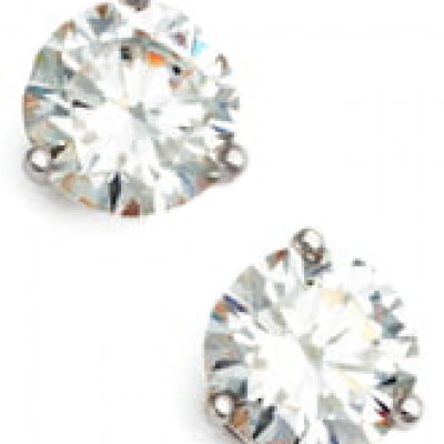 Womens Nordstrom 2Ct Tw Cubic Zirconia Earrings
