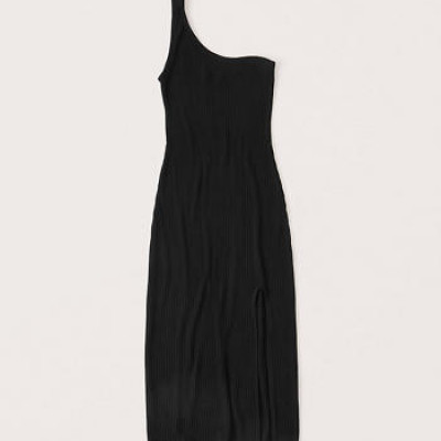 Womens One-Shoulder Knit Midi Dress | Womens Dresses & Jumpsuits | Abercrombie.com