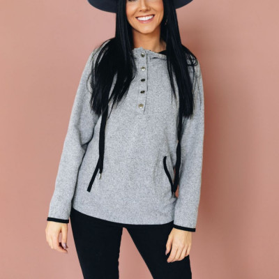 Josie Stiff Brim Hat in Stone Blue