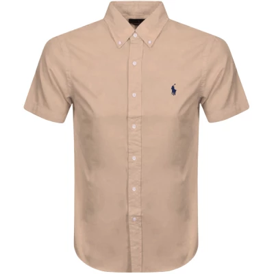 Ralph Lauren Slim Fit Short Sleeve Shirt Brown