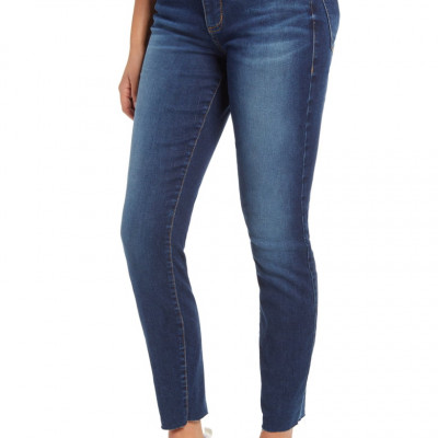 Ellie Raw Hem High Waist Skinny Jeans