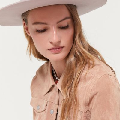 UO Flat Brim Felt Fedora