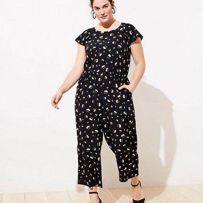 LOFT Plus Lily Tie Back Jumpsuit