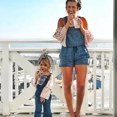 Pink striped, mommy and me, matching shirts, matching outfits, mother daughter, mom and baby, mother daughter shirts, mother daughter gift