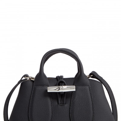 Longchamp Extra Small Roseau Leather Tote - Black