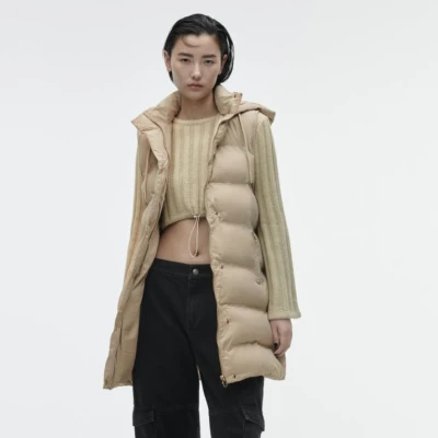 QUILTED GILET WITH HOOD