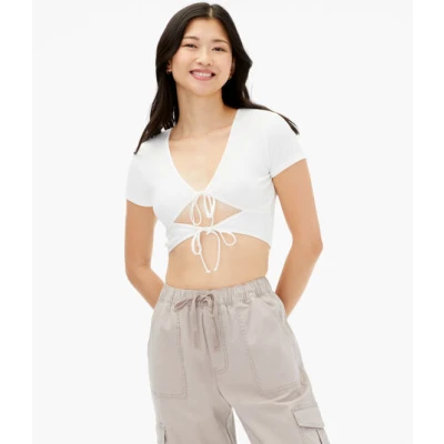 Double Tie-Front Crop Top