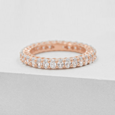 Oval Eternity Band - Rose Gold