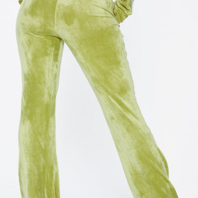 Green Velour Joggers