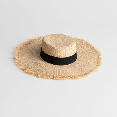 Flat Top Woven Straw Hat