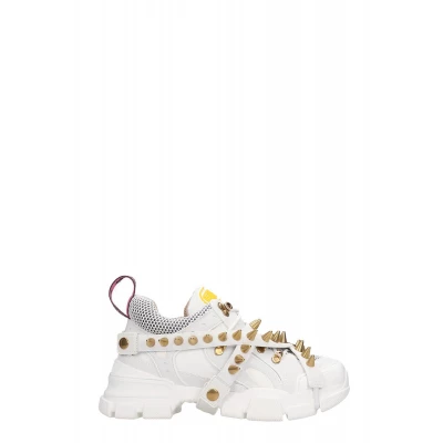 Gucci Flashtrek Sneakers In White Leather