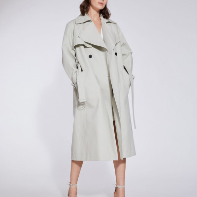 Benoit Double Breasted Belted Trench Coat