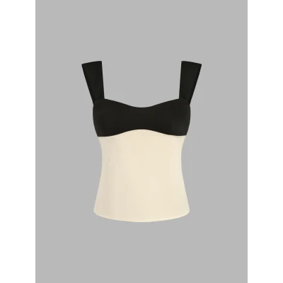 Satin Two Tone Cami Top - Cider