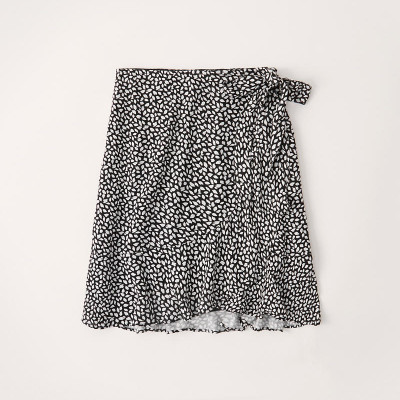 Ruffle Wrap Mini Skirt