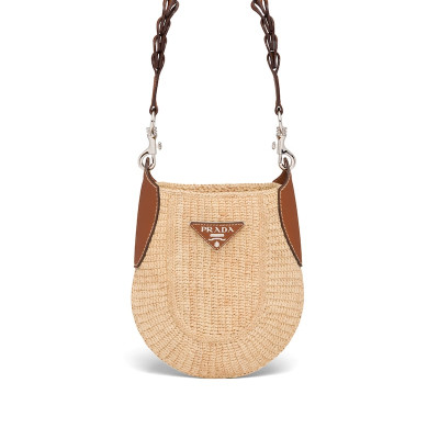 Raffia and Leather Bag