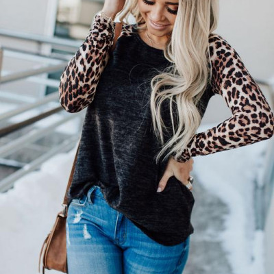 Janie Leopard Baseball Top