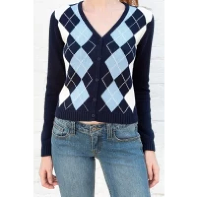 ELIZABETH COTTON ARGYLE SWEATER